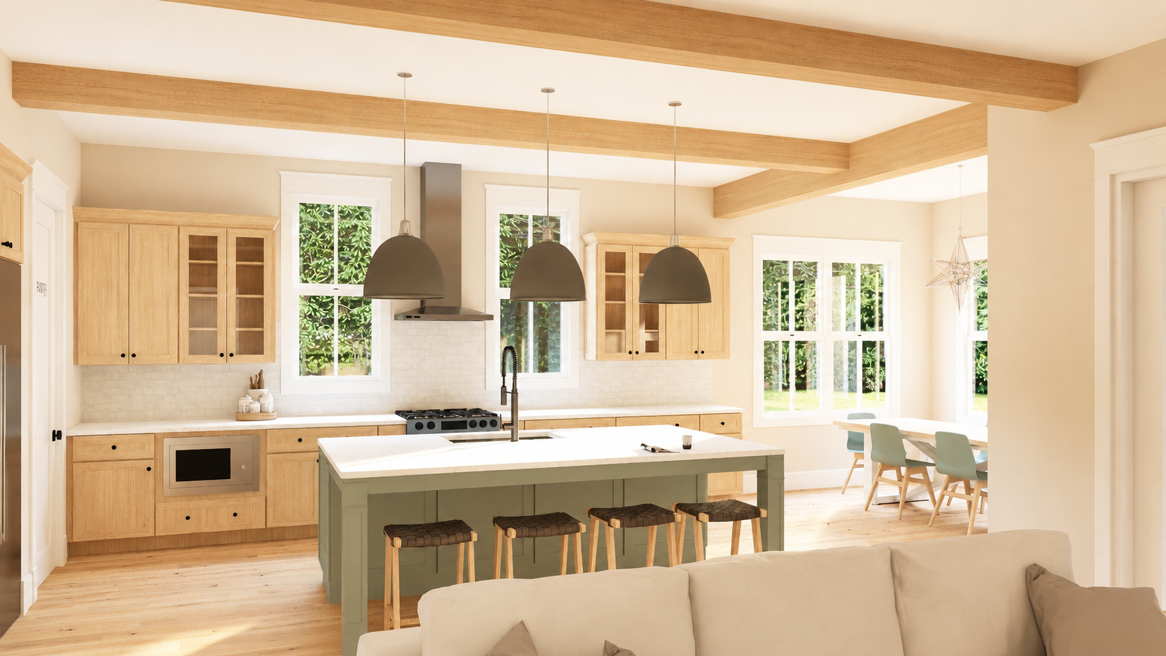 coastal custom home kitchen design