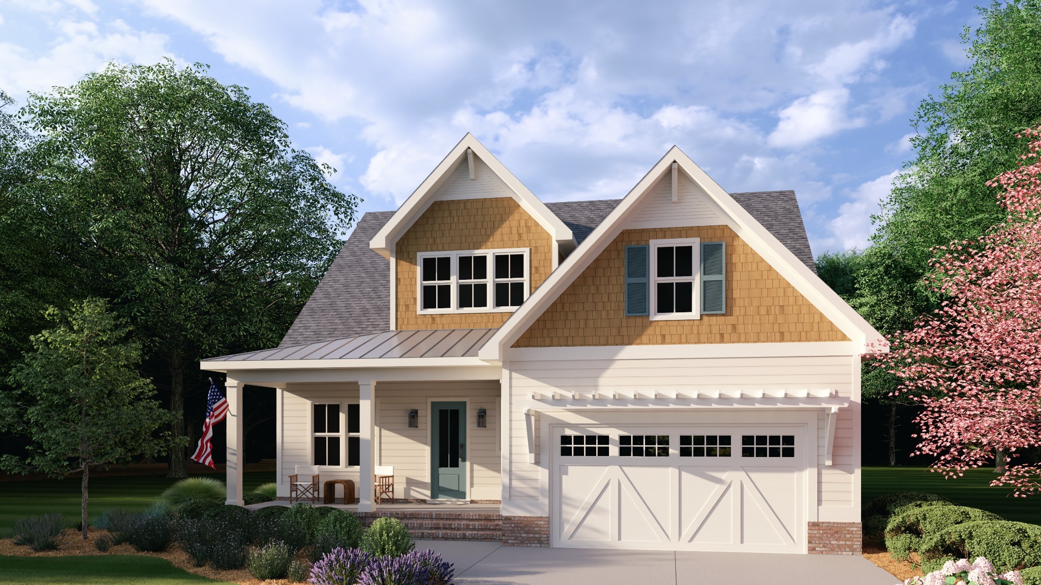 coastal-craftsman-home-with-garage-and-front-porch-render-1